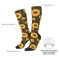thumbnail image 4 of Rateoe Vintage Plaid Sunflower Pattern Women’s Knee High Crew Socks,Trouser Socks Comfortable, Breathable, Moisture-Wicking and Soft, 4 of 6