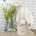 thumbnail image 7 of Twfbrm Easter Bunny Basket, Woven Easter Eggs Basket with Rabbit Ears, Reusable Decorative Fabric Storage Bucket with Handle Empty Easter Eggs Hunt Bag Cute Bunny Storage Bucket for Kids Girls Boys, 7 of 7