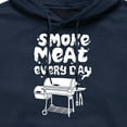 thumbnail image 2 of Instant Message - Smoke Meat Every Day - Men's Pullover Hooded Fleece Sweatshirt, 2 of 5