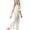 White, variant on Fashion Toddler 1 - 2 Casual Sleeveless Crew Neck Camisole and Ankle - Length Pants Set, Solid Color,Pink,Size 4 T