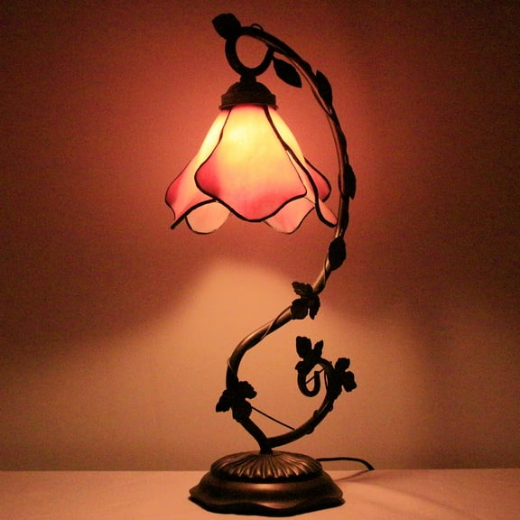 Werfactory 20√¢¬Ä¬ù Victorian Bronze Table Lamp with Stained Glass Shade