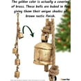 thumbnail image 5 of Shabby Chic Vintage Country Rustic Style Bells Cluster Hanging Handmade Metal Harmony Christmas Hanging Cow Bells on Jute Rope (1, Cylinder), 5 of 5