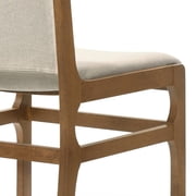 Christopher Knight Home 7-Piece Dining Set, Solid Wood Table with 6 Upholstered Dining Chairs, Wheat+Oak