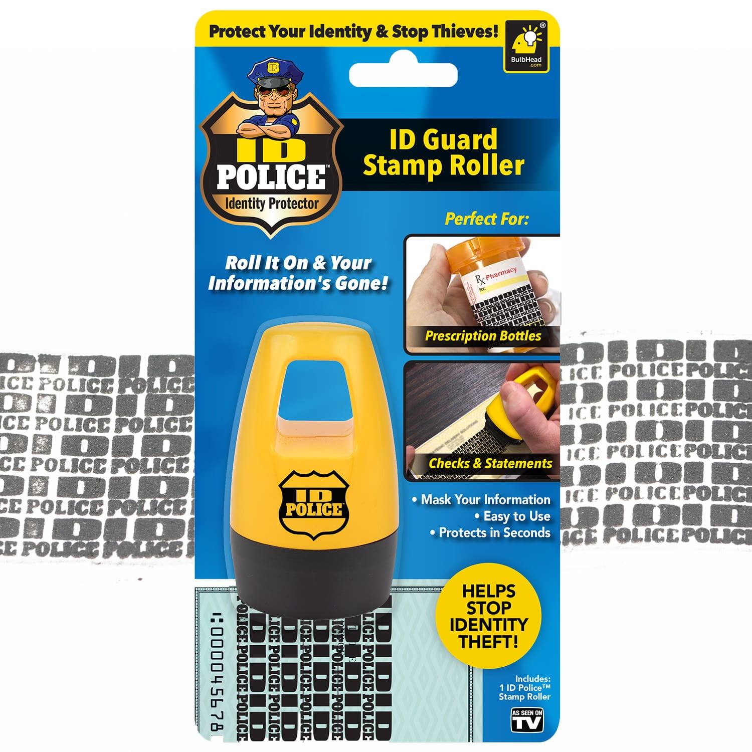 ID Protection Roller Stamps Theft Protection Protect Your Personal Identity