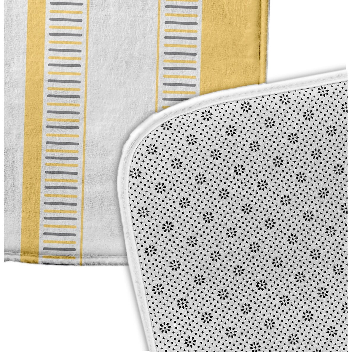 Simply Daisy 24" x 17" Plush Microfiber Blue Comb Dot Bath Mat