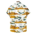 thumbnail image 6 of ZRGHAOYLQ Hawaiian Shirts for Men Gold Palm Beach Casual Shirt Tropical Summer Short Sleeve Vacation Shirt Plus Size Lapel Button Down Tops, 6 of 6