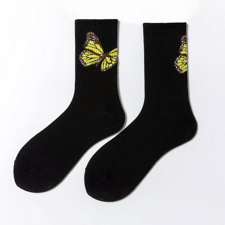 

YUNAFFT Socks for Women and Men Clearance Women s Retro Women s Socks Net Popular Butterfly Socks