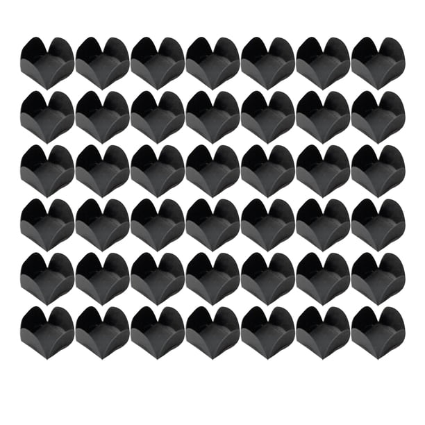 200 envoltorios de chocolate, papel para bombones, bandejas de papel para postres, bases de chocolate para cumpleaños y bodas (negro)