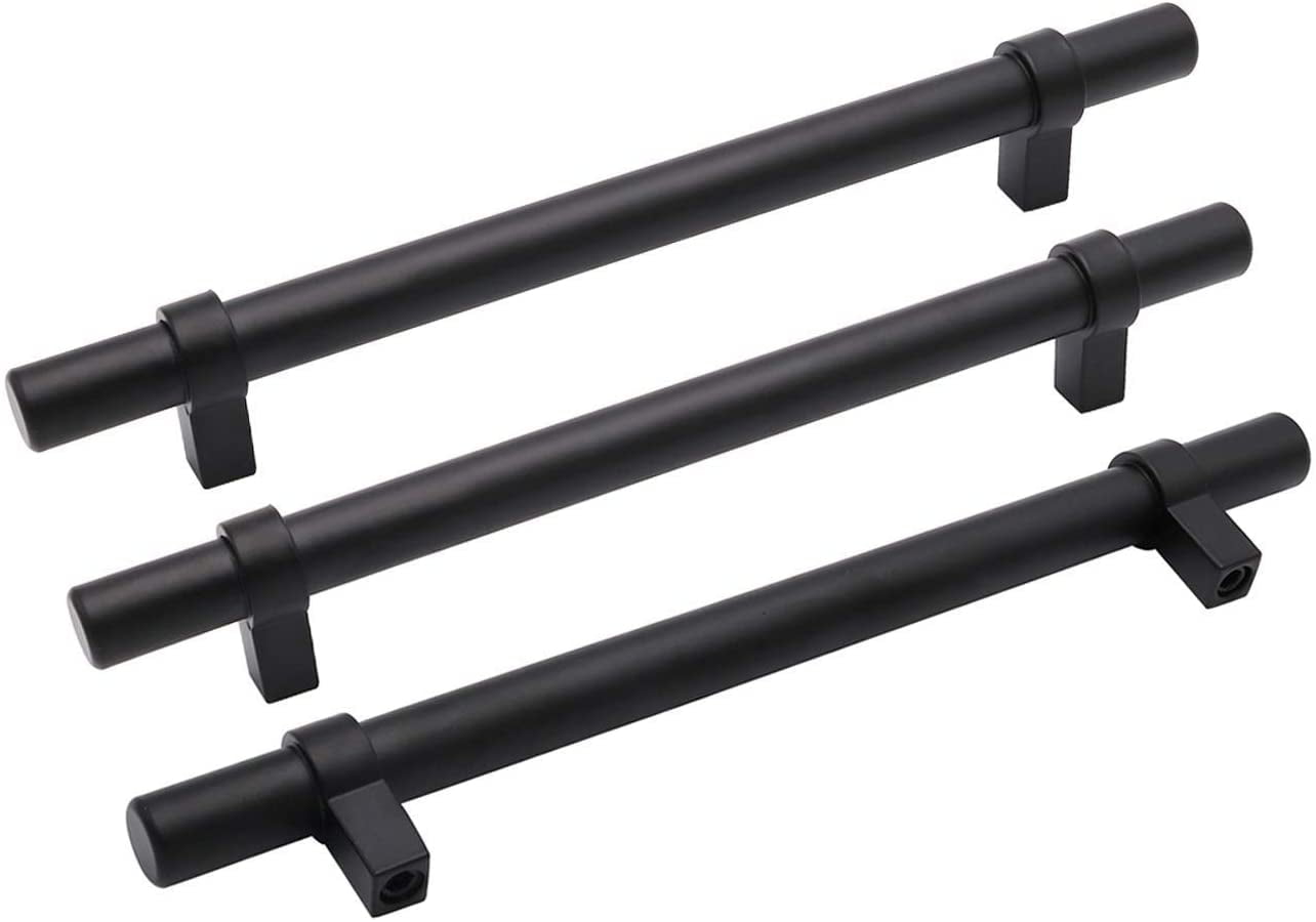 Goldenwarm 10 Pack 61/4inch Hole Centers Black Handle Pull Drawer Pulls