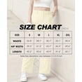 thumbnail image 4 of GIRUNS Womens Cargo Pants High Waist Trousers Beige M With Pockets Wide Leg Pants Loose Stretchy Casual Comfy Relaxed Fit Streetwear Long Straight Pants For Women, 4 of 7