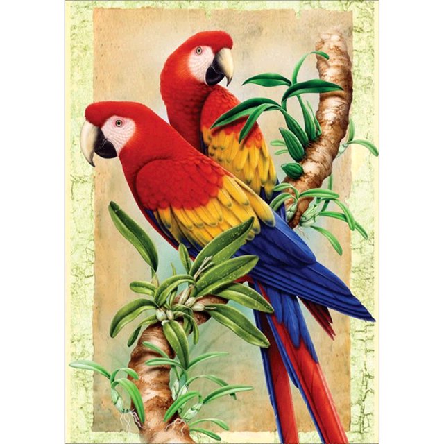 Taladro diamante pintura (DE2837) 5D DIY loros completos punto de cruz bordado mosaico 40x50cm Hugtrwg Para estrenar