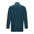 thumbnail image 5 of ZCFZJW Mens Shawl Collar Long Cardigan Knit Ruffle Fashion Sweater Drape Cape Casual Long Sleeve Fall Knitted Pullover Tops Dark Blue M, 5 of 5