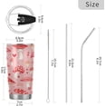 thumbnail image 3 of SKYSONIC Mushroom Tumbler Stainless Steel Double Wall Vacuum Reusable Insulated Mug with Straw and Built-in Coaste for Cold and Hot Beverages, 12oz, 3 of 7