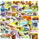 thumbnail image 1 of Pegatinas realistas con dibujos animados de dinosaurios, 100 unidades, para niños, 1 of 2