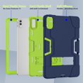 thumbnail image 2 of SaniMore Hybird Case for Lenovo Tab M10 5G 2023, Rugged Heavy Duty Protective Case Hidden Kickstand Dual Angle Stand Shockproof Anti-drop for Lenovo Tab M10 5G, Navy+Green, 2 of 9