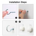 thumbnail image 6 of 30pcs Cup Ceiling Hooks 1-1/4 Inch Zinc Plating Screw-in Ceiling Wall Thread Hooks Great for Indoor Outdoor Plants, 6 of 7
