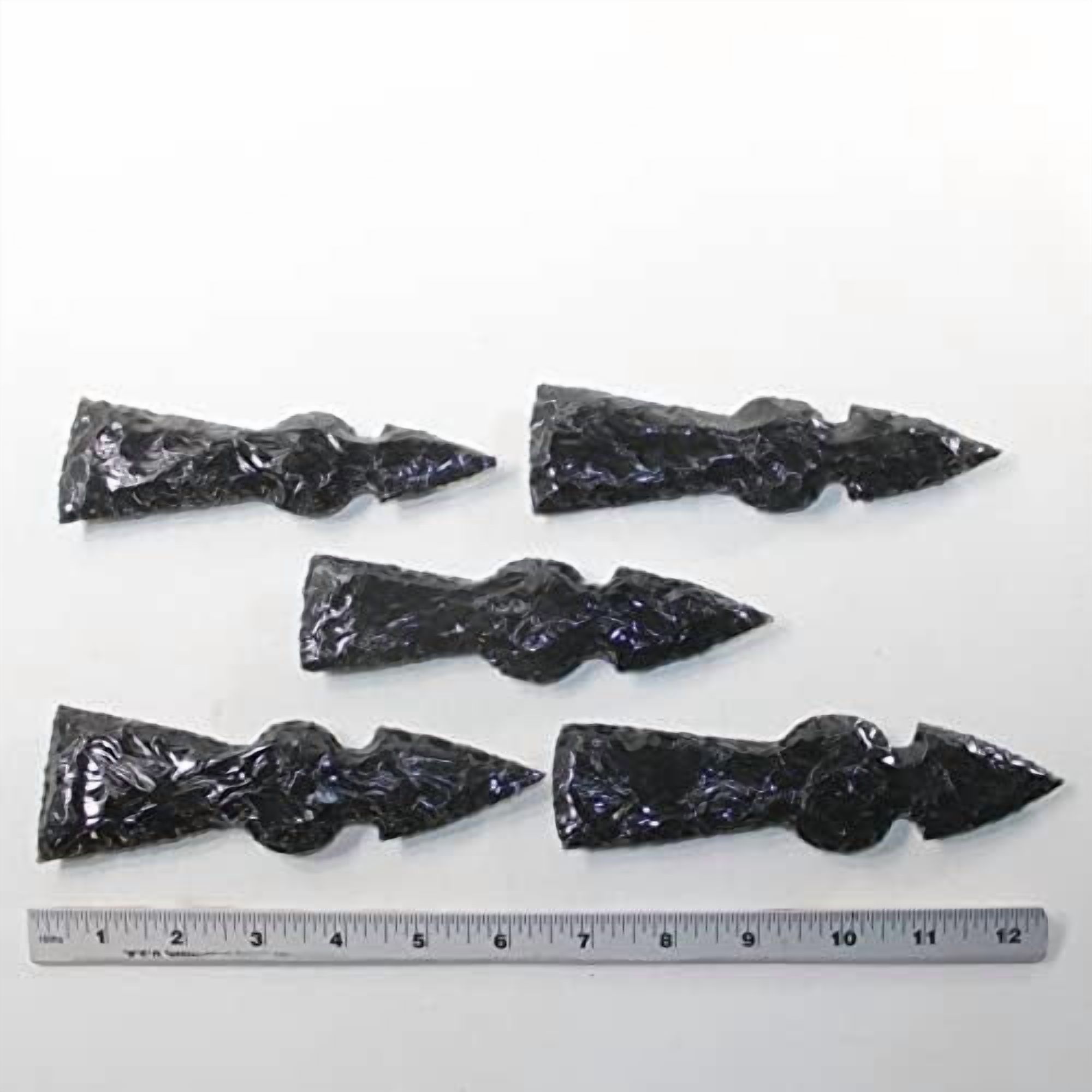 5 Obsidian Ornamental Tomahawk Heads #9427  Ax Axe Hatchet