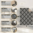 thumbnail image 3 of Ottomanson Trellis Area Rug 5' x 6'6" - Non Slip Low Pile Carpet, Dark Gray, 3 of 8