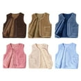 thumbnail image 2 of Baozhu Toddler Kid Boys Girls Fleece Plush Vest Winter Warm Zipper Outerwear with Pockets,1-8 Years, 2 of 9