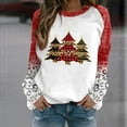 thumbnail image 2 of IROINNID Christmas Sweatshirts for Women Crewneck Long Sleeve Shirt Printed Loose Fit Tops Casual Holiday Pullover,Red, 2 of 4