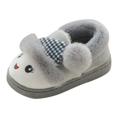 

Zlekejiko Children Cotton Slippers Girls Cute Cartoon Slippers Indoor Baby Platform Slippers Baby Shoes