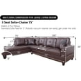 thumbnail image 2 of Sienwiey L-Shape Sectional Sofa & Chaise Couch for Living Room Furniture Set，Faux Leather Sofa Set, 2 of 5