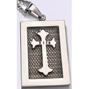 JEWLRY FASHION TAG with CROSS VERSE 24 CURB CHAIN