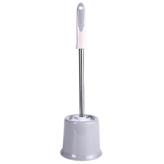 Limpiador de Tazón de Inodoro Y Cepillo de Inodoro Compacto, Kit de Limpieza de Baño de Plástico Gris de 10x10x51cm, Cepillo de Tazón de Inodoro con Base de Almacenamiento para Limpieza de 360 Grados
