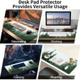 thumbnail image 6 of Large Gaming Mouse Pad, Landscape Painting Desk Pad, Laptop PU Mouse Pad, Waterproof Anti-Slip Desk Pad, Home Decoration Office Accessories (31.5x15.7in,Pine Tree in Rain), 6 of 6