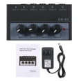 thumbnail image 2 of Ultra Low Noise 4 Channel Mixer 4 Input 1 Output DC 5V Portable Mini Audio Mixer Microphone Guitar Bass Keyboard Mixers for Club Bar Stage Studio, 2 of 6