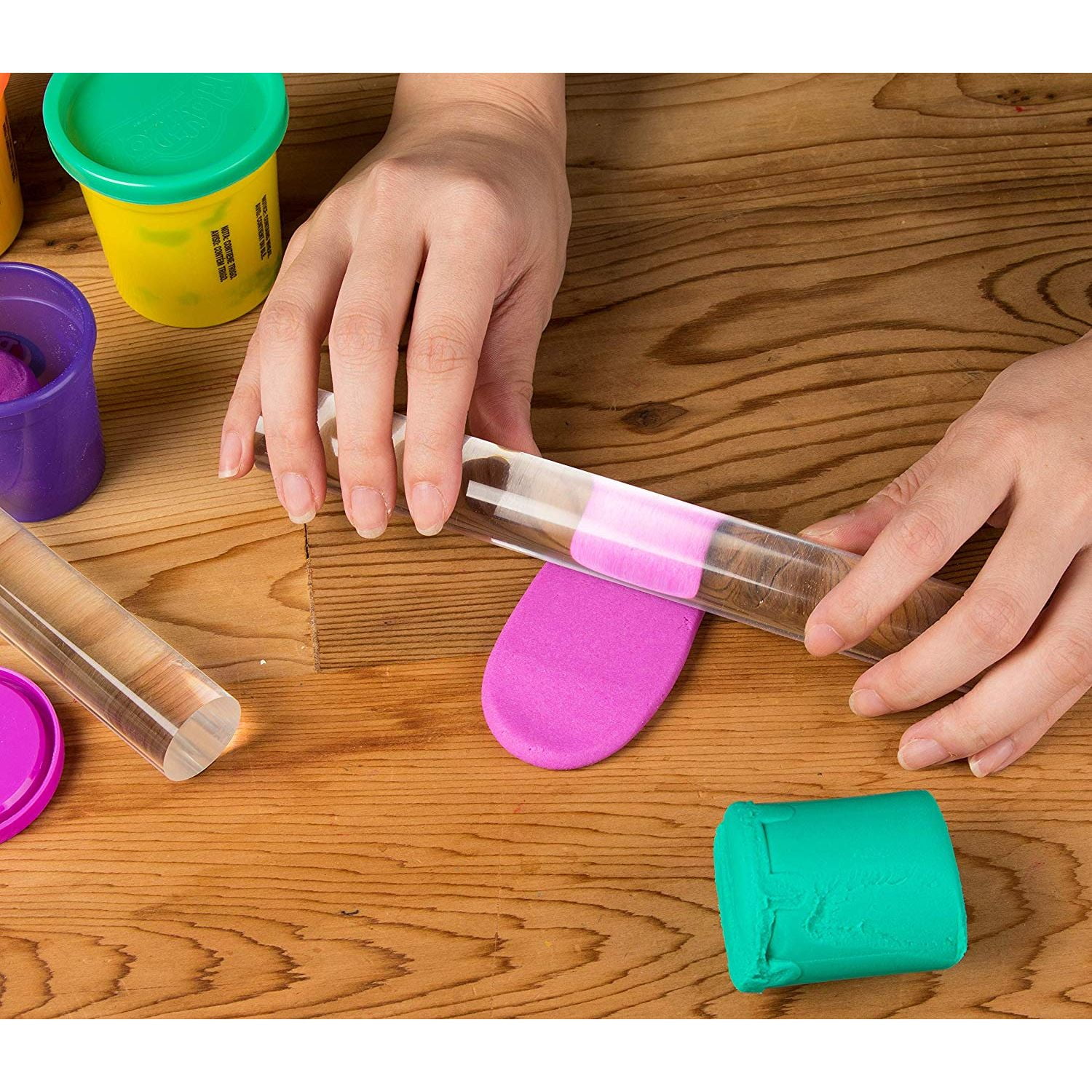KORENJUL Acrylic Clay Roller Rolling Clay Bar Roll Stick Rod Rolling Pin for Shaping and Sculpting