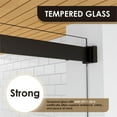 thumbnail image 4 of Altair 64" W x 76" H Framless Bypass Shower Door - Matte Black, 5/16" Clear Tempered Glass, 4 of 14