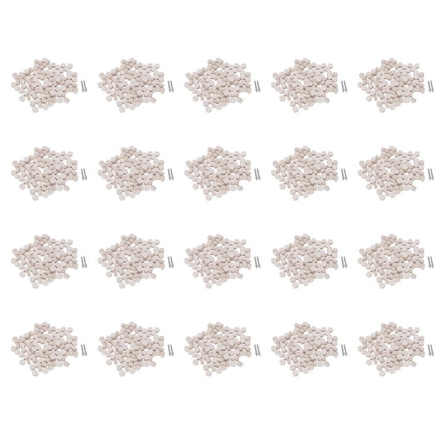 Herramienta de Rueda Redonda Pulidora de Pulido de Fieltro de Lana 2000Pcs + 4 Vástago para Rotary