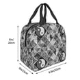 thumbnail image 3 of Fotbe Yin Yang With Black And White Bolsa Térmica con Estampado y Forro de Aluminio Grueso Bolsa de Almuerzo con Bolsillo Frontal para Hombres y Mujeres, Ideal para Trabajo, Escuela, 3 of 8