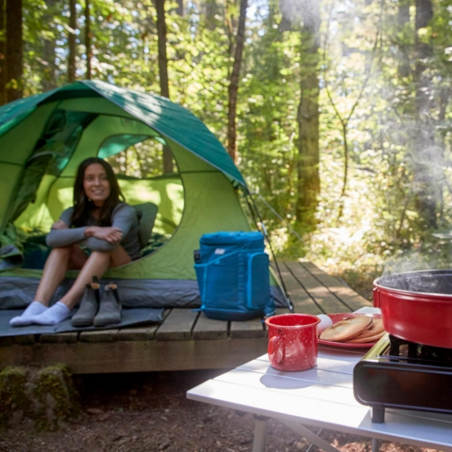 Camping Tent with Rainfly, 2/3/4/6 Person Tent Sets Up in 10 Mins, Weatherproof Shelter for Camping, Festivals, Backyard, Sleepovers, & More