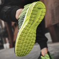 thumbnail image 4 of Men Tennis Fashion Sneakers Trendy Low Top Non Slip Mesh Walking Trainers Shoes Classic Casual Stylish Work Travel Footwear Green Size 5.5, 4 of 6
