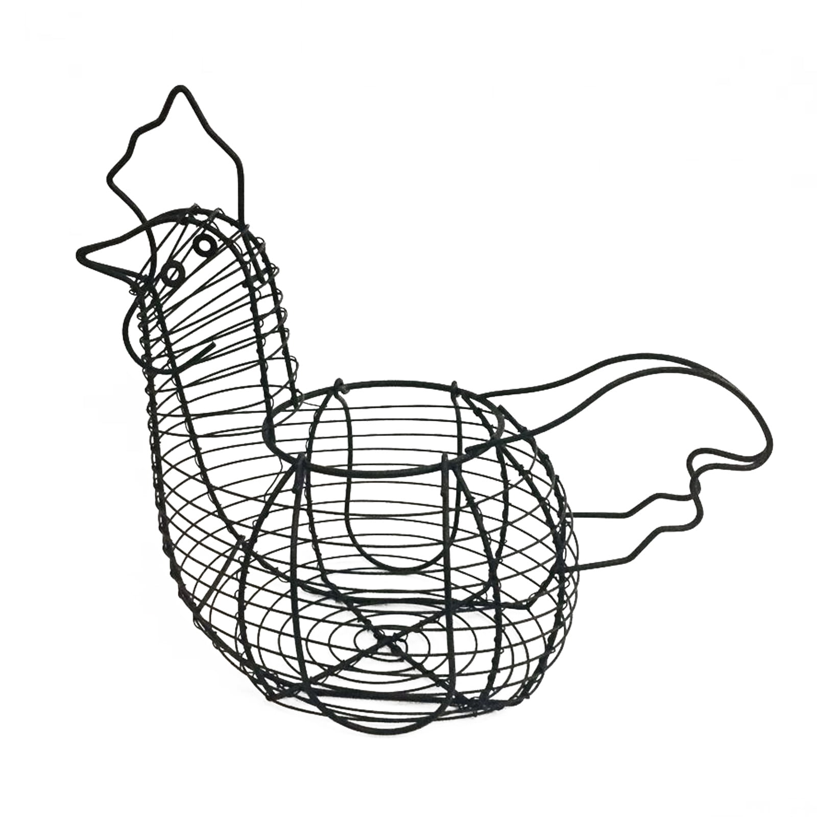 Chicken Egg Holder, Small Wire Egg Collecting Basket with Handle for