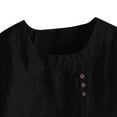 thumbnail image 3 of Cotton Linen Tops for Women, Womens Summer Tops Casual Short Sleeve Crew Neck Shirts Business Dressy Work Blouses, 3 of 5