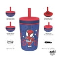 thumbnail image 3 of Zak Designs 15oz Marvel Spider-Man Kelso Travel Straw Tumbler Plastic and Silicone with Leak-Proof Straw Valve for Kids, 2pcs Set, Spidey and His Amazing Friends, 3 of 9