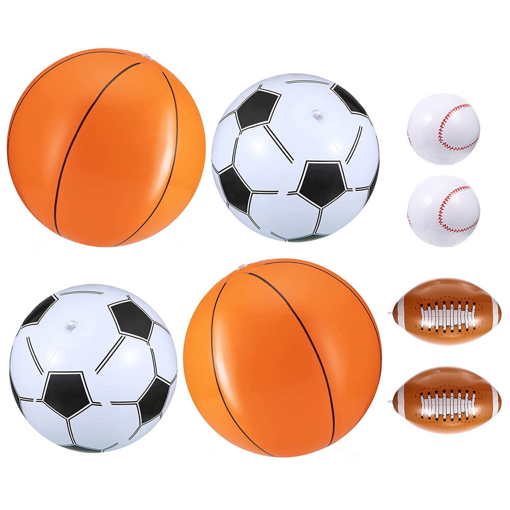 8Pcs Inflatable Ball Toys Funny Inflatable Sports Balls Water Balls