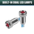 thumbnail image 5 of Unique Bargains 5pcs 8mm LED Indicator Light 12V-24V Shell Waterproof Pilot Dash Signal Lamp Interior Red, 5 of 6