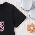 thumbnail image 6 of TOWED22 Girls' 2 Piece Outfit Toddler Short Sleeve Bow Print Tshirt Tee + Denim Skirt Set Summer Casual Clothes(Black,4 Y), 6 of 7