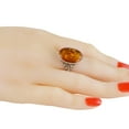 thumbnail image 2 of Sterling Silver and Baltic Honey Amber Ring "Lois", 2 of 6