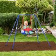 thumbnail image 2 of Baby Swing Set for Backyard Indoor/Outdoor,Solid Metal Frame with Baby Seat Harness for Kid Age 6-36 Months,Multi Metal Toys Swing Sets, 2 of 5
