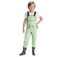 thumbnail image 2 of Wuxian Kids Chest Waders Solid Color Cartoon Print Sleeveless Youth Fishing Waders With Boots Waterproof Boys Girls Breathable Suspender Trousers Lightweight Bootfoot Sets,Light Green,4-4.5 Years, 2 of 9