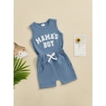 thumbnail image 4 of vera natura Toddler Boys Summer Shorts Sets Sleeveless Letter Print Tank Tops and Solid Color Shorts Sets, 4 of 8