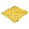 thumbnail image 2 of 12" x 12"Modular Shower Floor Mat - Anti- Bath Mat with Suction Cups, Quick-Dry Open Grid Design, Waterproof Bathroom Carpet for Shower & Wet Areas, Yellow, 2 of 7