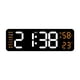 thumbnail image 1 of Reloj despertador digital con pantalla LED y función de memoria, 12/24 h, temperatura, humedad y semana. Naranja, 1 of 9
