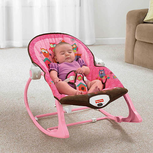 pink owl baby bouncer