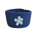 thumbnail image 2 of Home Textile Storage,Flower Mini Woven Basket Round Cotton Rope Basket Small Storage Basket, 2 of 3